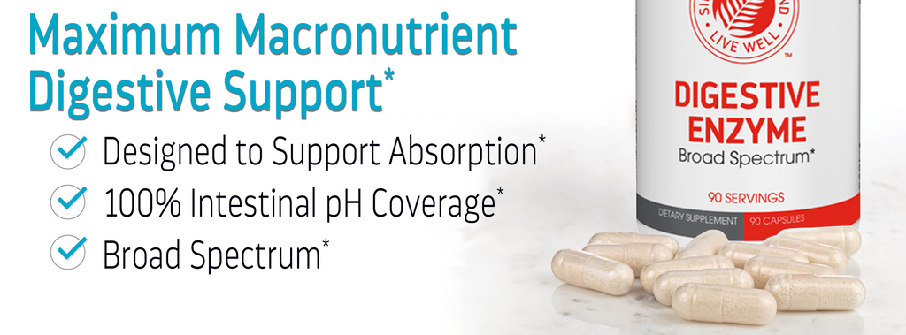 Digestive Enzyme with 100% intestinal pH Coverage - 90 Servings