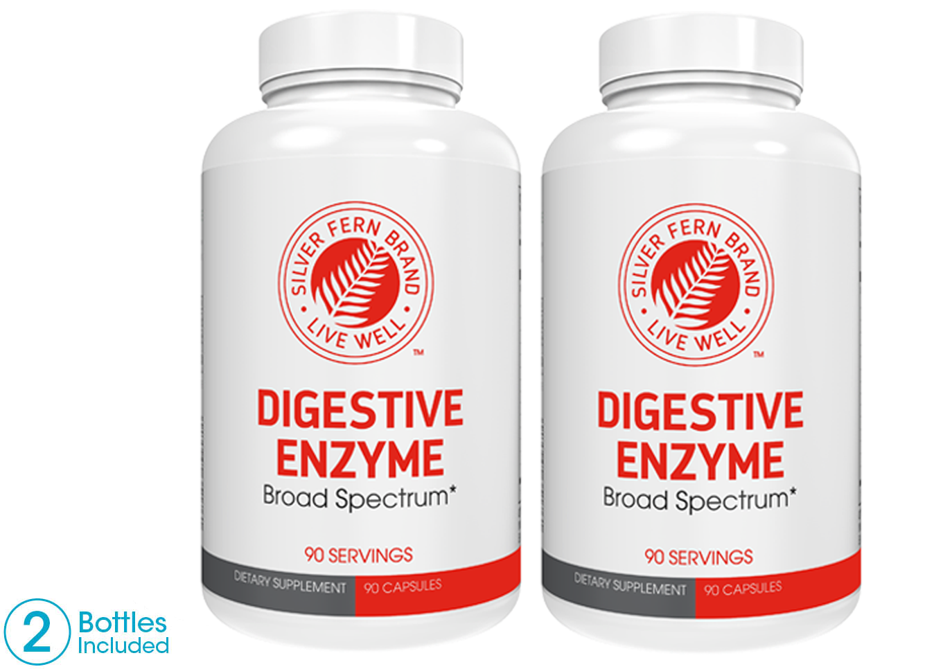 Digestive Enzyme with 100% intestinal pH Coverage - 90 Servings