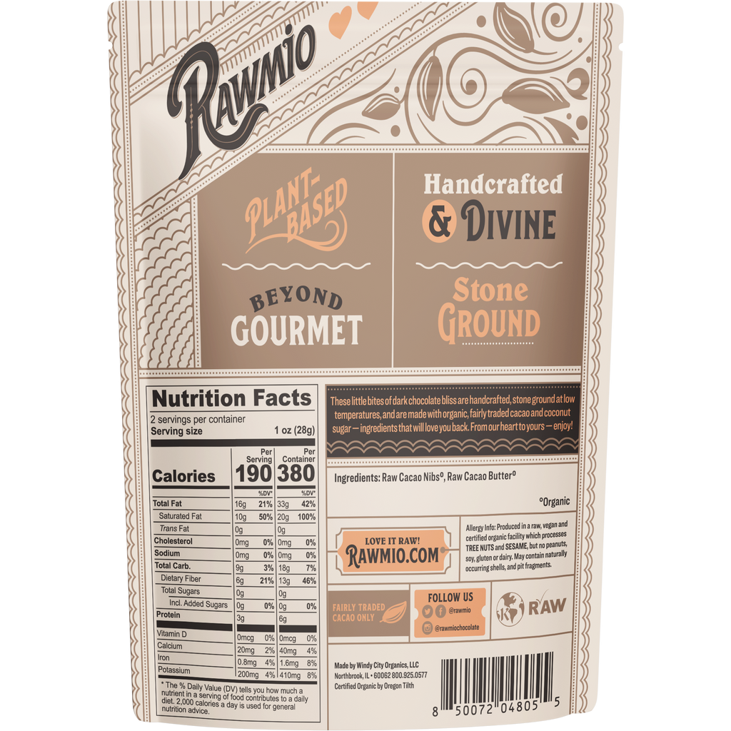 Rawmio 100% Dark Chocolate Hearts