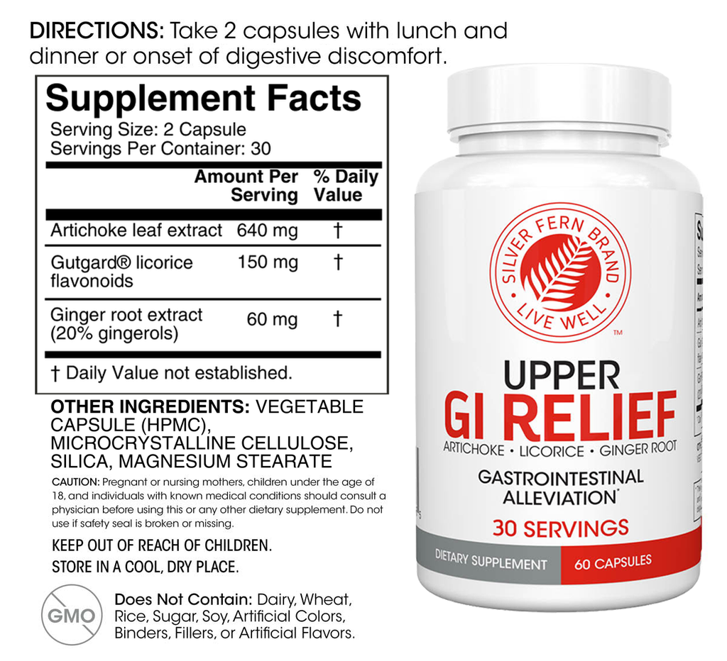 Upper GI Relief - Acid Reflux, Indigestion, Gas and Bloating