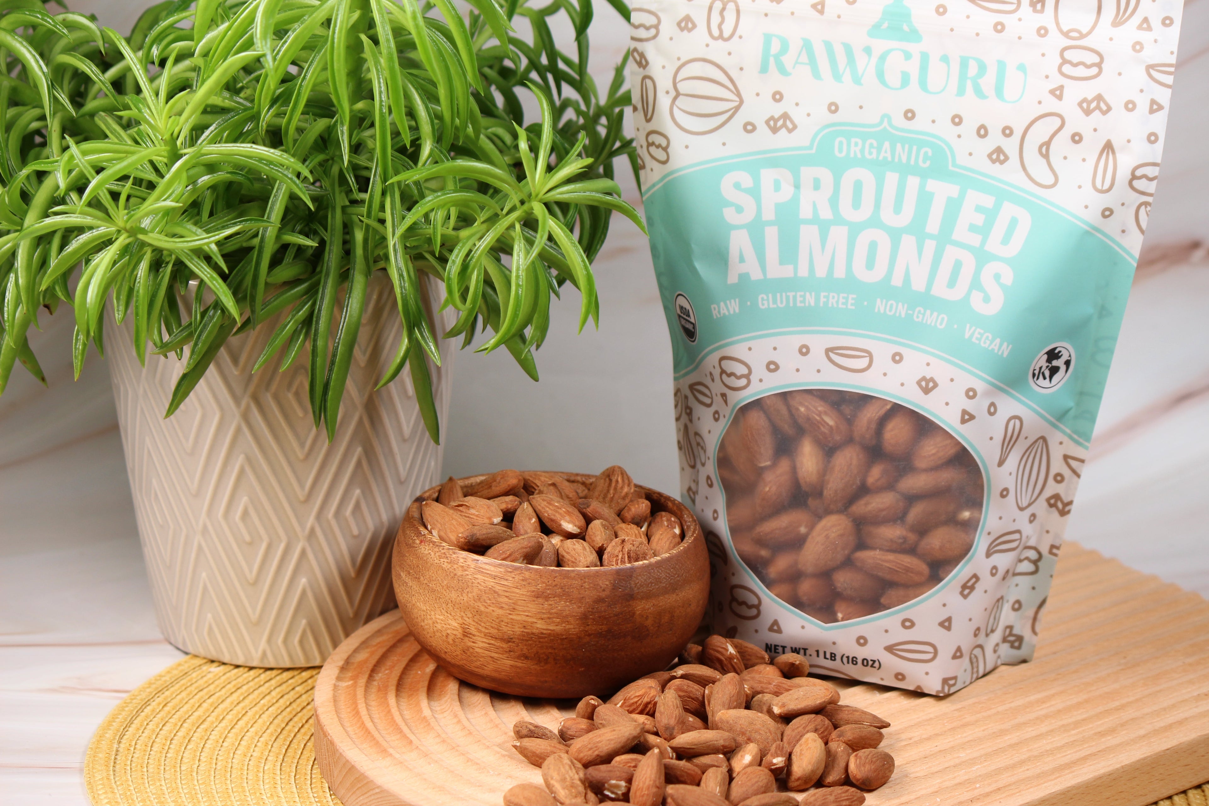 Organic Sprouted Almonds - 16 oz