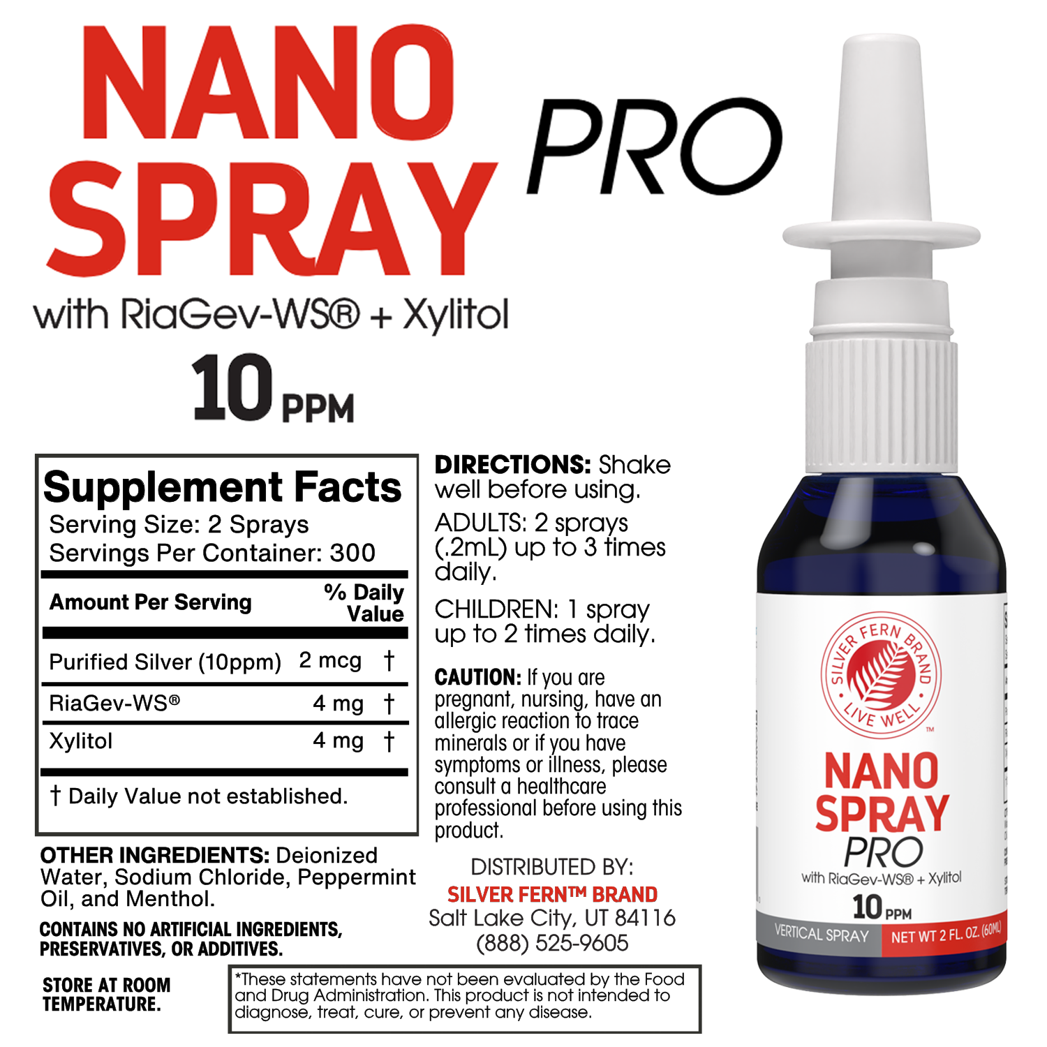 Nano Spray and Nano Spray Pro - Frequency Charged Silver - 10PPM
