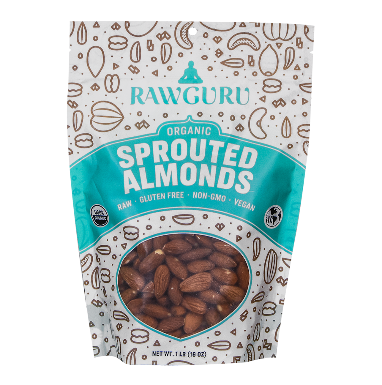 Organic Sprouted Almonds - 16 oz