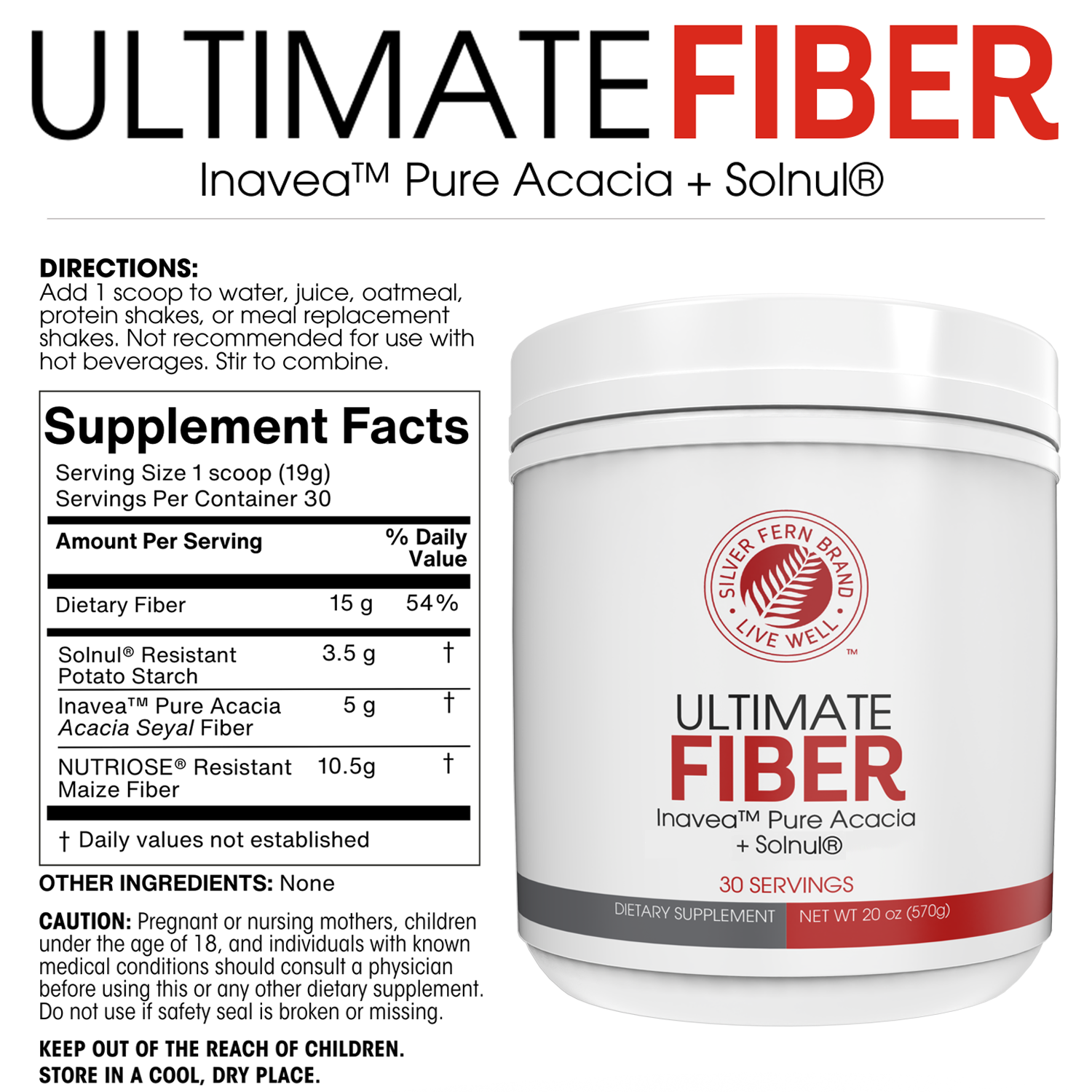 Ultimate Fiber - 3 Prebiotic Fibers in 1
