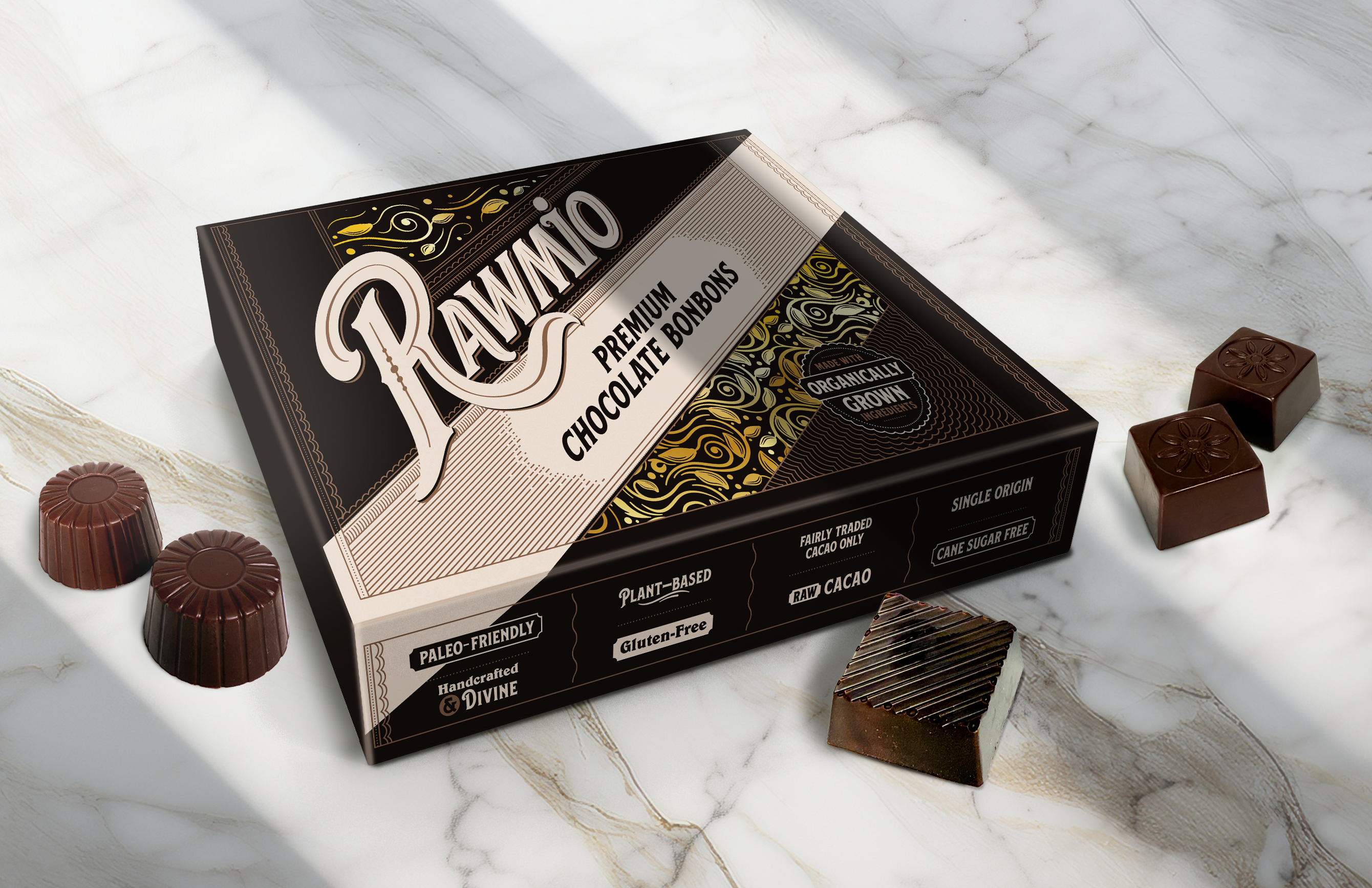 Rawmio 70% Dark Chocolate Bon Bons, 12ea